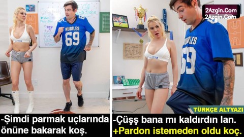 Koçun karısıyla antrenman yapıyorduk Göğüslerinin sallanması beni azdırdı
